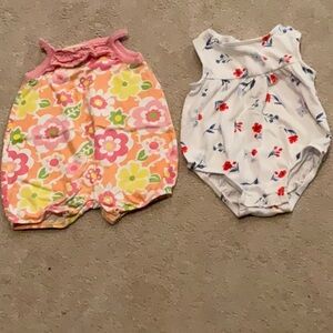 Girls Rompers, size 9 months